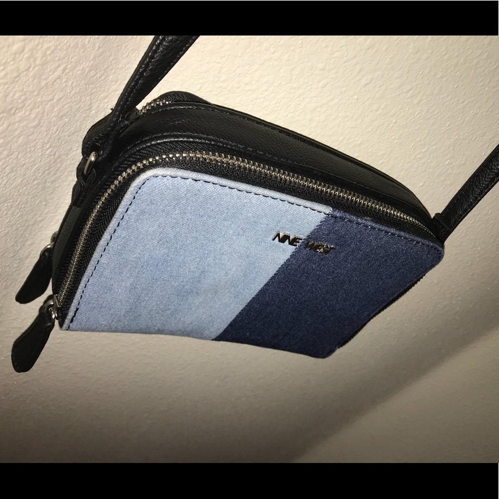 NINE WEST Two-Toned Blue Denim W/Leather